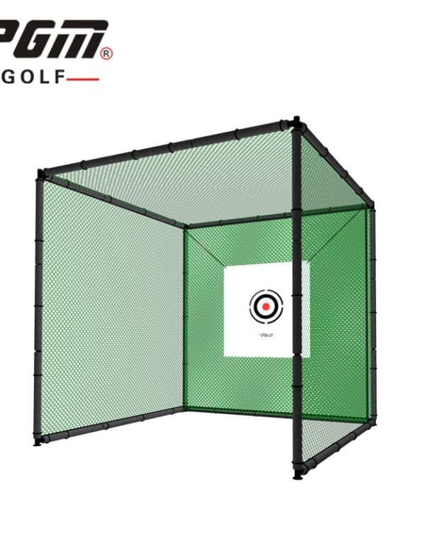 Bộ Khung Tập Golf 3x3x3m Cao Cấp – Lưới HDPE Chống UV, Lưới Giảm Chấn & Bọc Bảo Vệ Chống Dội Bóng