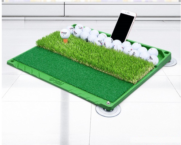 Thảm Tập Golf Đế TPE 2 Lớp Cỏ - Chống Trượt, Có Khay Bóng